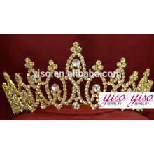 Tiara de encargo del pelo del rhinestone de encargo de la aduana de la decoración del rhinestone de la manera